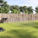 vidaXL Padoc pentru c&acirc;ini, argintiu, 13,31 m&sup2;, oțel 3082244