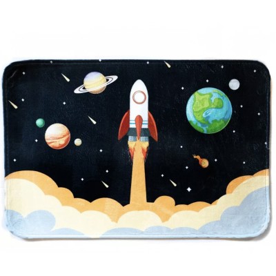 Covoras pentru camera copilului Pufo Space, 60 x 40 cm, poliester foto
