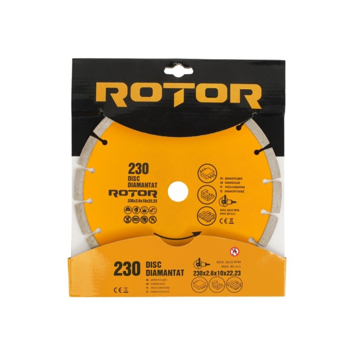 DISC DIAMANTAT 230x2.6x10x22.23 Segmentat Rotor Innovative ReliableTools
