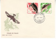 C12 - FDC Romania - Pasari de prada - LP643 - 1967