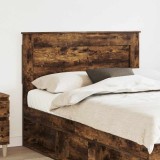VidaXL Tăblie cap cu headboard Stejar fumuriu 135 cm Lemn compozit 887461