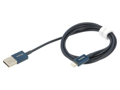 Cablu Apple Lightning - USB A 1m Albastru Textil foto