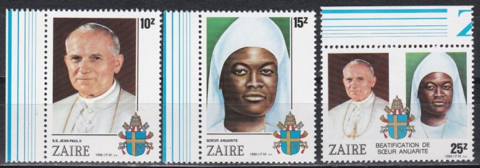 Zair 1986 - Beatificarea surorii Anuarite Nengapeta, MNH