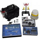 vidaxl Set compresor aerograf cu 3 pistoale