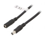 Cablu Prelungitor DC 5,5/2,1 Negru 10m, Goobay