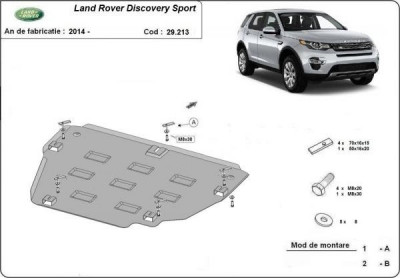 Scut motor metalic Land Rover Discovery Sport 2015-prezent foto