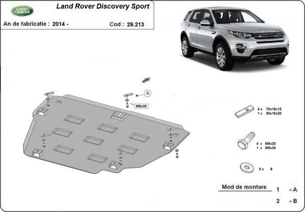 Scut motor metalic Land Rover Discovery Sport 2015-prezent