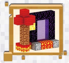 Set cuburi magnetice Minecraft Nether 36 piese