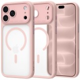 Husa MagSafe pentru Apple iPhone 18 Pro / 17 Pro, Tech-Protect, MagPeak CC, Roz Mata