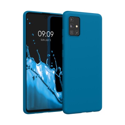 Husa Kwmobile pentru Samsung Galaxy A51, Albastru, Silicon, KWM000010YZ045C foto