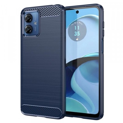 Husa pentru Motorola Moto G14, Techsuit, Carbon, Albastra foto