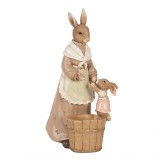 Cumpara ieftin Figurina Iepurasi Paste polirasina bej maro 13x10x24 cm