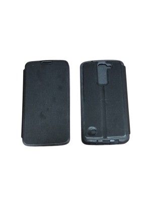 Husă Tip Carte Lenovo K7, Negru &amp;ndash; Protecție 360&amp;deg;, Material Textil + TPU, Elegantă și Practică foto