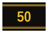 Sticker autoadeziv nr. 50 - Signetten SAFE auriu pe fundal negru