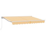 vidaXL Copertină retractabilă manuală Galben 3 x 2,5 m 3420213