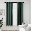 VidaXL Perdele opace aspect p&acirc;nză cu ocheți 2 buc. verde 140x175 cm 321184