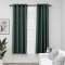 vidaXL Perdele opace aspect p&acirc;nză cu ocheți 2 buc. verde 140x175 cm 321184