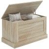 HOMCOM Cuptor de depozitare, cutie de jucării, cu balamale de siguranță, pentru sufragerie, din lemn, 80 x 40 x 45 cm, lemn natural | Aosom Romania