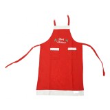 Sort bucatarie craciun,cu inscriptie marry christmas, adult, poliester, rosu, Oem