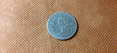 AUSTRIA 1 CORONA 1896 ARGINT foto