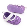 Pantofiori mov cu floricele pentru fetite (Marime Disponibila: 6-9 luni, Superbaby