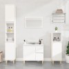 Dulap Baie Gossi Alb 30x30x190 cm Lemn Prelucrat, 6 Compartimente, 2 Usi