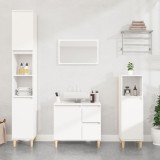vidaXL Dulap de baie, alb, 30x30x190 cm, lemn prelucrat