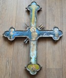 Cruce procesională pictata pe ambele parti secolul 19