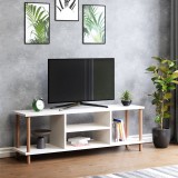 Masa TV Eroskobing 43x120x29 cm alb [en.casa] HausGarden Leisure