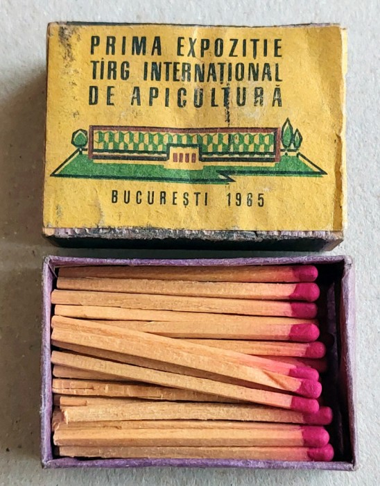 1965 Prima Expozitie Internationala de Apicultura, chibrituri romanesti din lemn