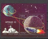 Yemen 1969 Space, Apollo 8, perf sheet, used G.069, Stampilat