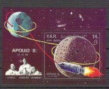 Yemen 1969 Space, Apollo 8, perf sheet, used G.069, Stampilat