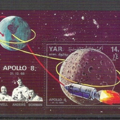 Yemen 1969 Space, Apollo 8, perf sheet, used G.069