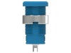 Conector banană 4mm soclu 25A 1kV albastră nichelat
