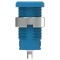 Conector banană 4mm soclu 25A 1kV albastră nichelat