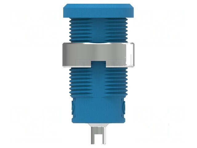 Conector banană 4mm soclu 25A 1kV albastră nichelat