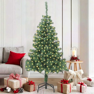 vidaXL Brad de Crăciun artificial cu suport Verde 180 x 40 cm PVC 3396376 foto
