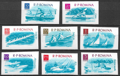 ROM&amp;Acirc;NIA 1962 - LP 538 A - SPORTURI NAUTICE - SERIE NEDANTELATĂ MNH foto