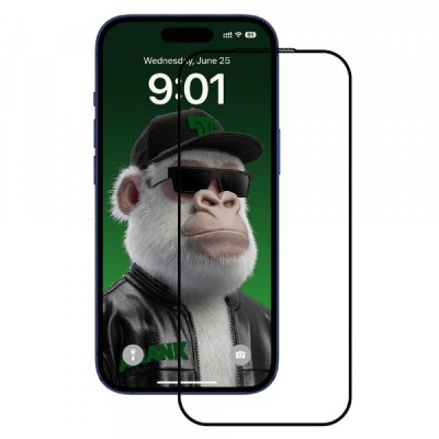 Folie de protectie Ecran Anank 10X Reinforced CG pentru Apple iPhone 17, Sticla Securizata, Full Glue, 2.5D, Neagra foto