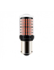 Led auto Canbus Portocaliu, PY21W, BAU15S, 144 SMD, 12V
