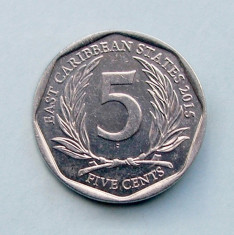 EAST CARIBBEAN STATES - 5 Cents 2015 foto
