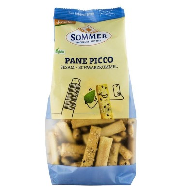 Panne Picco Mini Grisine Bio cu Susan si Chimen Negru Sommer 150gr foto