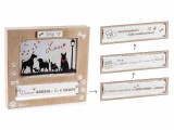 Cumpara ieftin Rama foto perete, masa lemn multicolor Catelusi cm 19,5 x 3,5 x 18,5 H, 14 x 9 H
