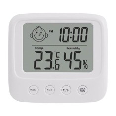 Termometru Higrometru de camera Edman RH-1, alarma, lumina fundal, baterii incluse, Alb