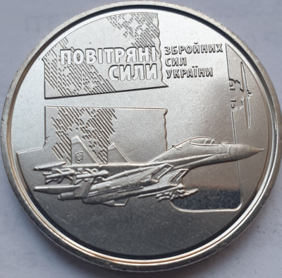Monedă 10 Grivne / Hryven 2020 Ucraina, Air Force, unc foto