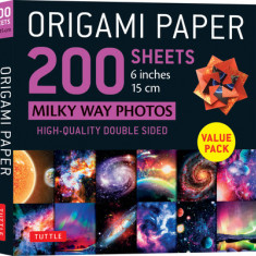 Origami Paper 200 Sheets Milky Way Photos 6"" (15 CM): Tuttle Origami Paper: High-Quality Double Sided Origami Sheets Printed with 12 Different Photog