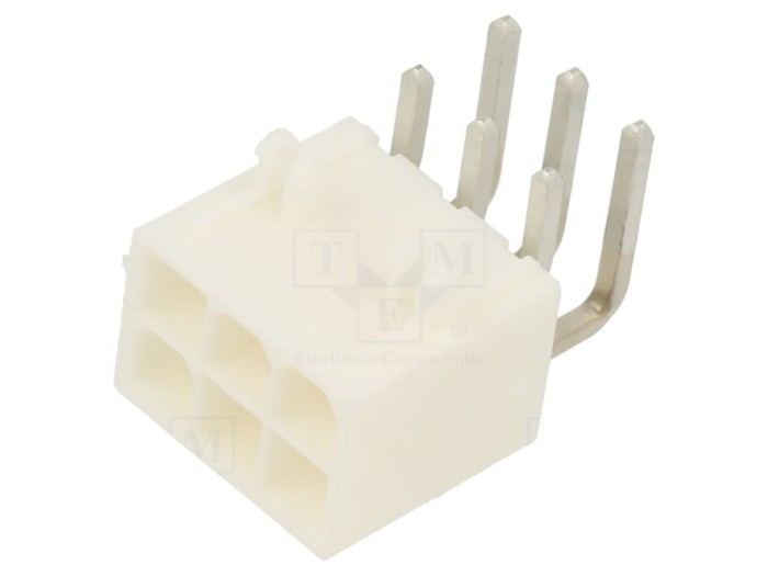 Conector soclu cablu-placă 6 pini aurit