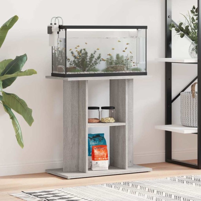 vidaXL Suport pentru acvariu, gri, Sonoma, 60x30x60 cm, lemn stratificat 833573