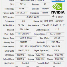 Placa video MSI GeForce GTX 560 Ti Twin Frozr II OC 2GB GDDR5 256-bit