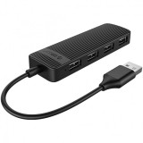 Hub USB Orico FL02, 4 x USB-A, Negru, Universal